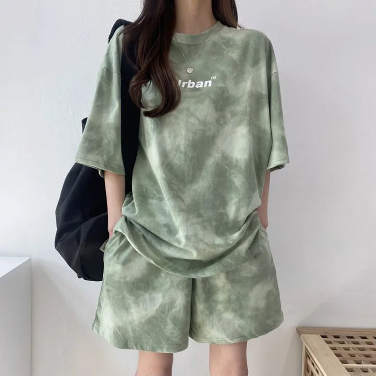 2Piece Suit Women T-Shirt Shorts Set