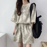 2Piece Suit Women T-Shirt Shorts Set
