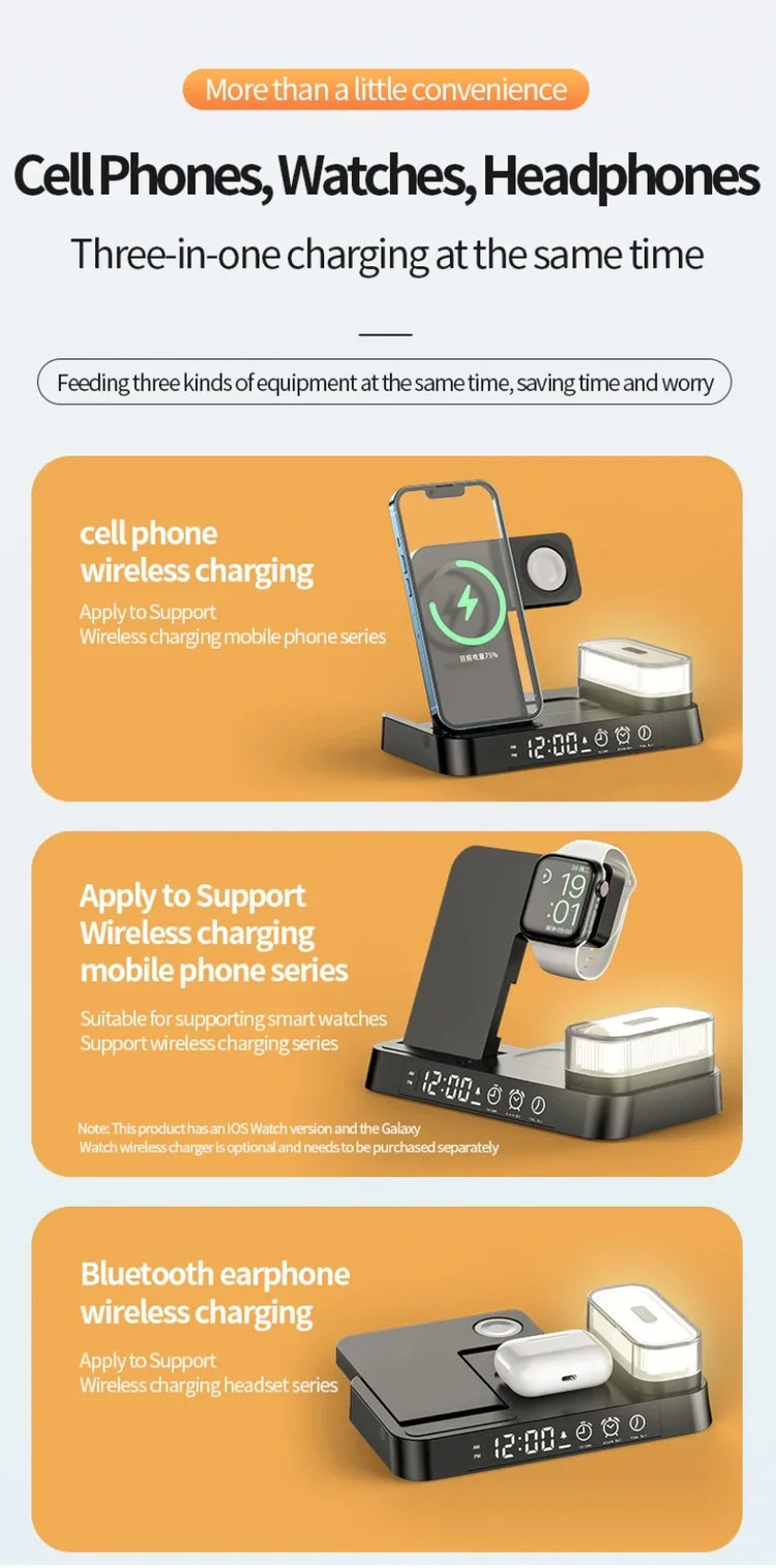 30W 3 In 1 Wireless Charger Stand