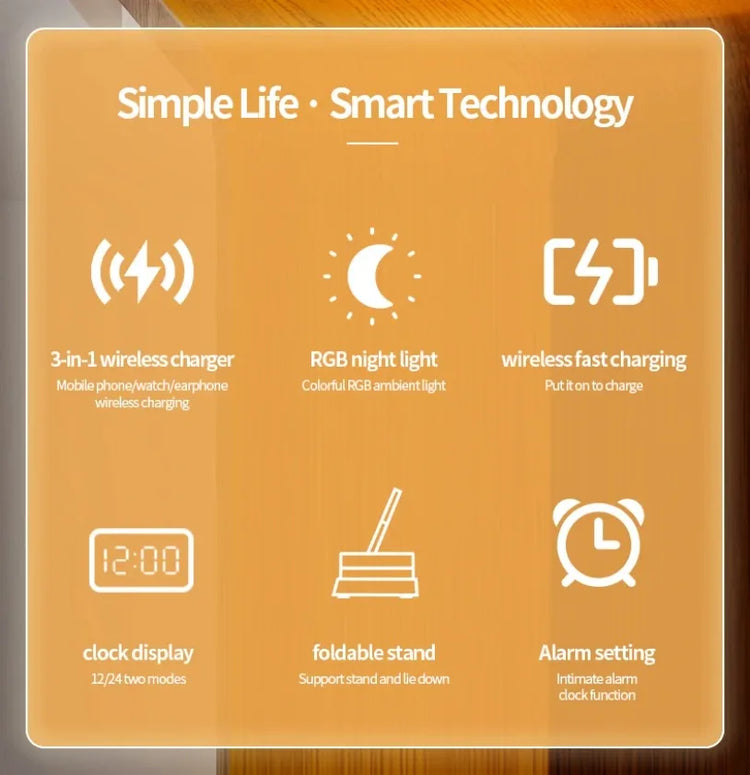 30W 3 In 1 Wireless Charger Stand