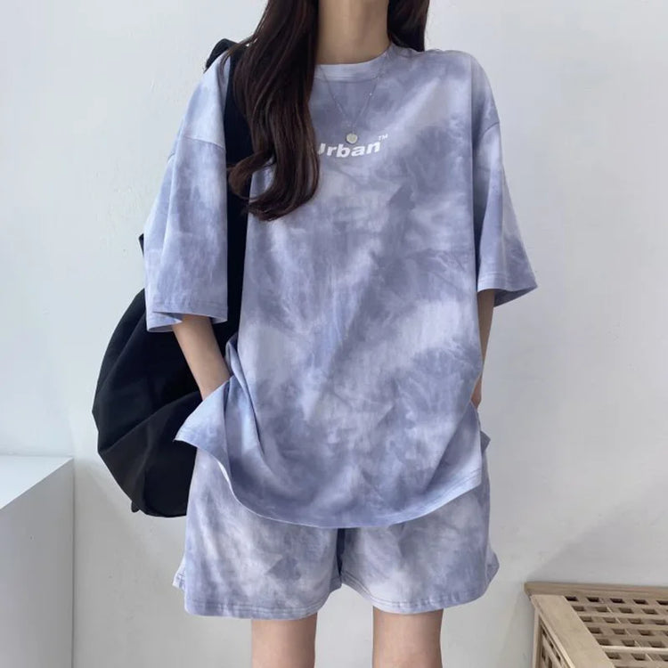 2Piece Suit Women T-Shirt Shorts Set