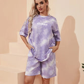 2Piece Suit Women T-Shirt Shorts Set