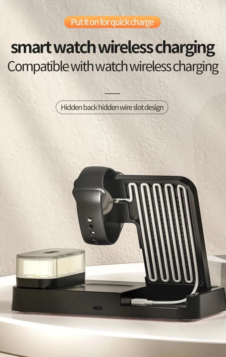 30W 3 In 1 Wireless Charger Stand