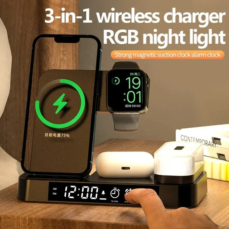 30W 3 In 1 Wireless Charger Stand